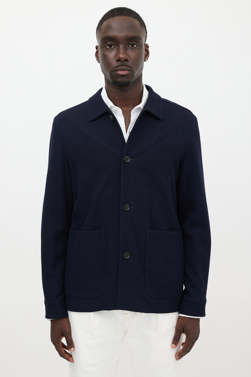 Zegna Wool Piqué Jersey Jacket