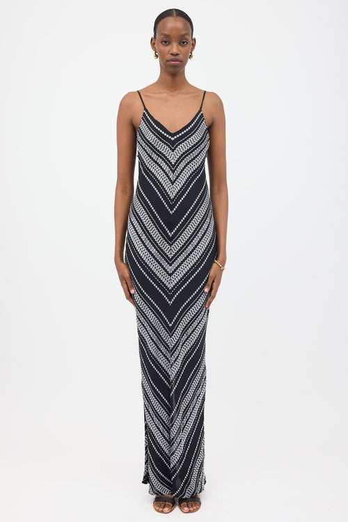 Zeus+Dione Crinkled Silk Embroidered Dress