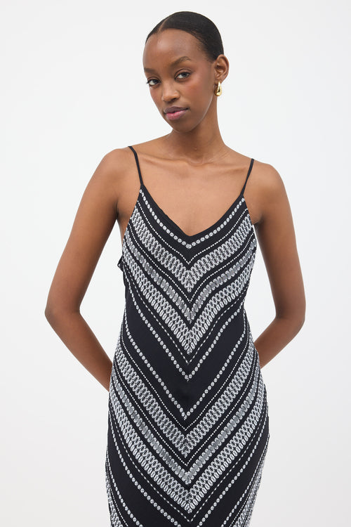 Zeus+Dione Crinkled Silk Embroidered Dress