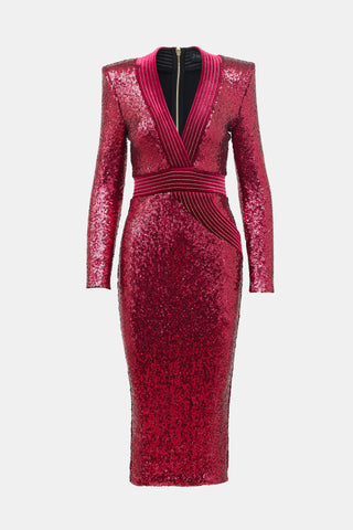 Zhivago Sequin & Fur The Heiress 2pc Dress