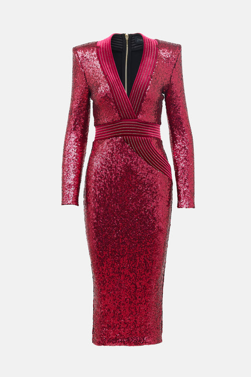 Zhivago Sequin & Fur The Heiress 2pc Dress