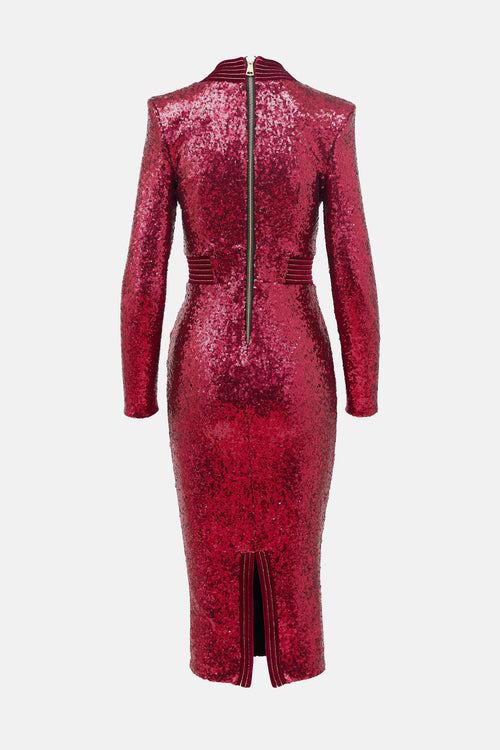 Zhivago Sequin & Fur The Heiress 2pc Dress