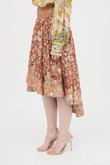 Zimmermann Floral Asymmetrical Skirt