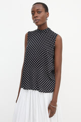 Zimmermann Crepe Sheer Polka Dot Top