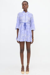 Zimmermann Linen Printed Violet Dress