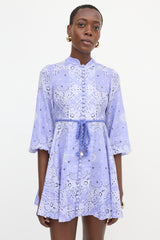Zimmermann Linen Printed Violet Dress