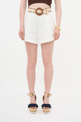 Zimmermann Linen Belted Shorts