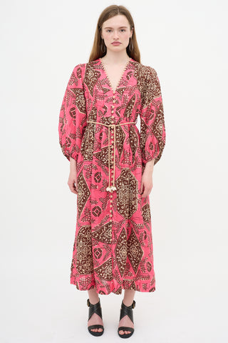 Zimmermann Linen Printed Lulu Dress