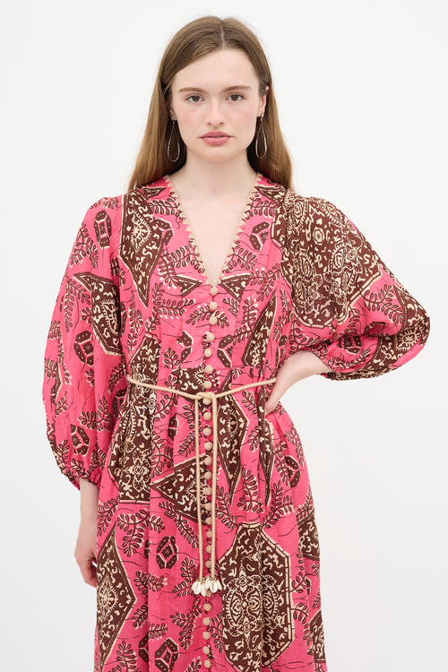 Zimmermann Linen Printed Lulu Dress