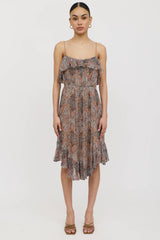 Zimmermann Silk Paisley Gathered Dress