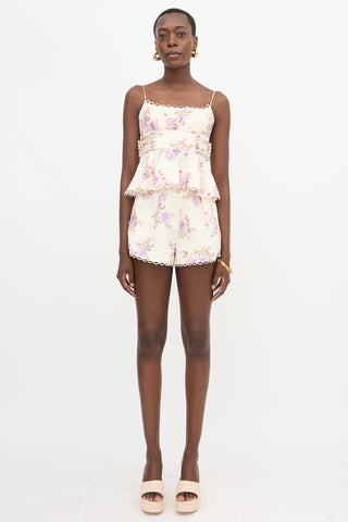 Zimmermann Linen Floral Co-Ord Set