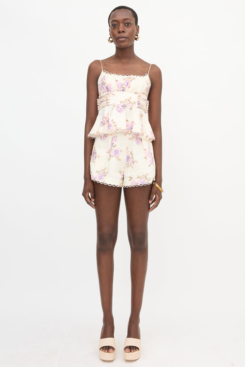Zimmermann Linen Floral Co-Ord Set
