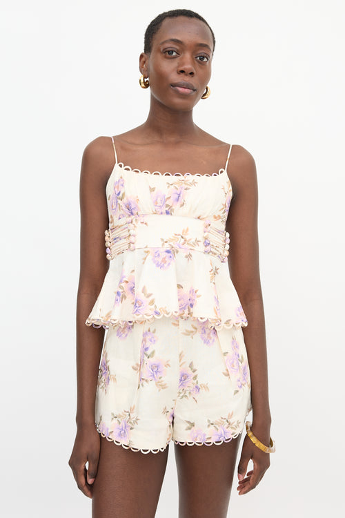 Zimmermann Linen Floral Co-Ord Set