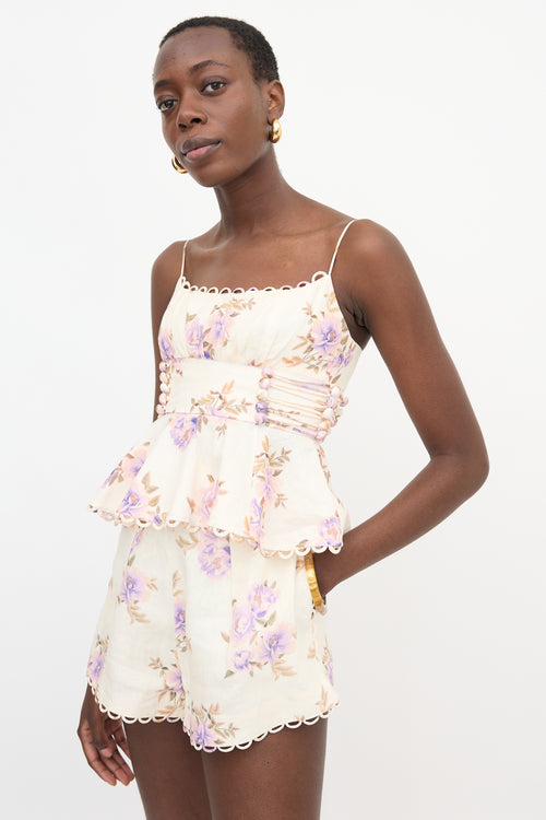Zimmermann Linen Floral Co-Ord Set