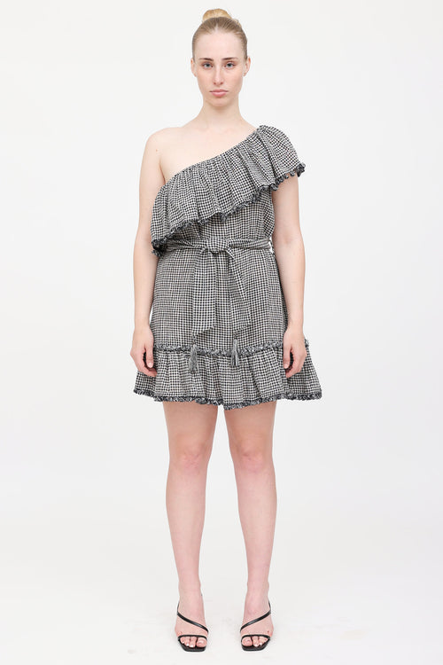 Zimmermann Gingham Asymmetrical Dress