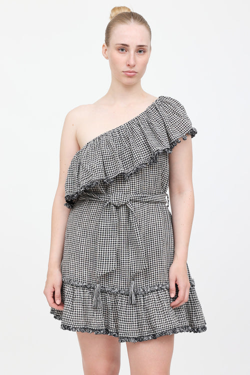 Zimmermann Gingham Asymmetrical Dress