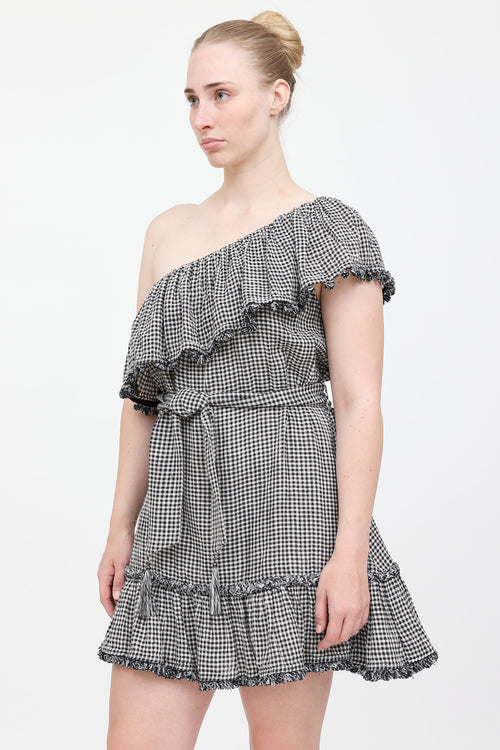Zimmermann Gingham Asymmetrical Dress