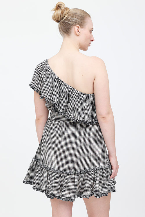Zimmermann Gingham Asymmetrical Dress