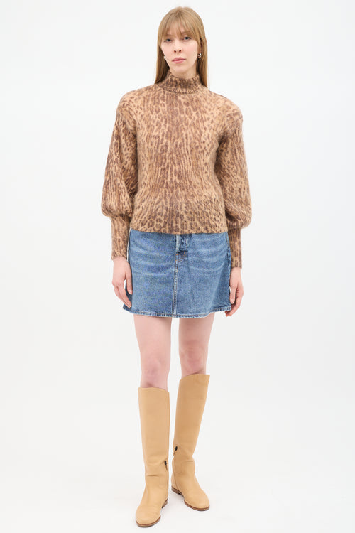 Zimmermann Beige & Brown Mohair Patterned Sweater