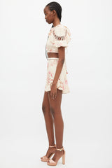 Zimmermann Beige & Multi Corsair Flutter Co-Ord Set