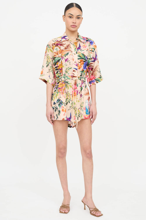 Zimmermann Tropicana Short Sleeve Romper