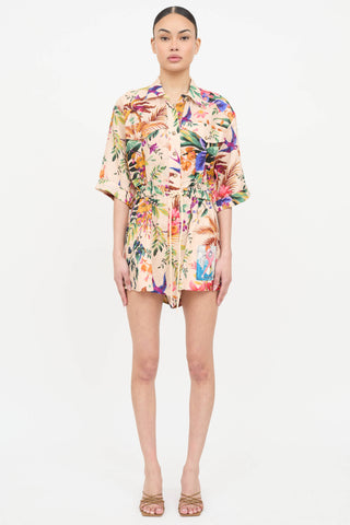 Zimmermann Tropicana Short Sleeve Romper