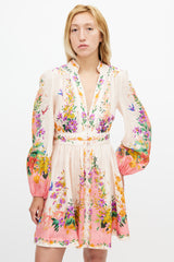Zimmermann Beige & Multicolour Floral Tropicana Dress