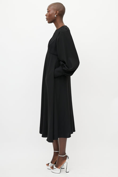 Zimmermann Black Keyhole Midi Dress