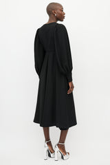 Zimmermann Black Keyhole Midi Dress