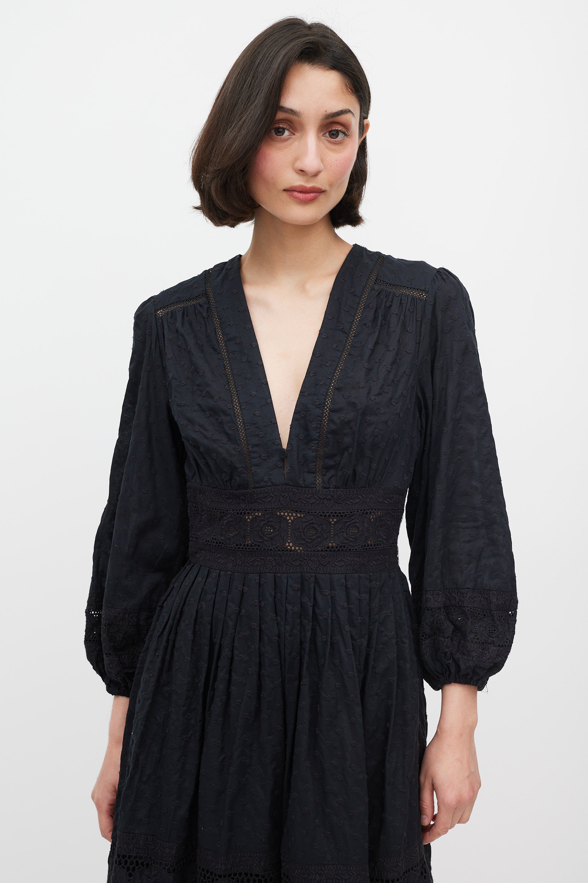 black swiss dot midi dress Swiss Dot Knit Midi, Black - Dresses