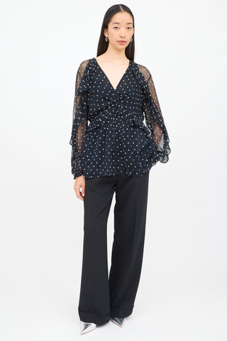 Zimmermann Black & White Polka Dot Top