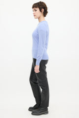 Zimmermann Blue Cashmere Round Neck Sweater