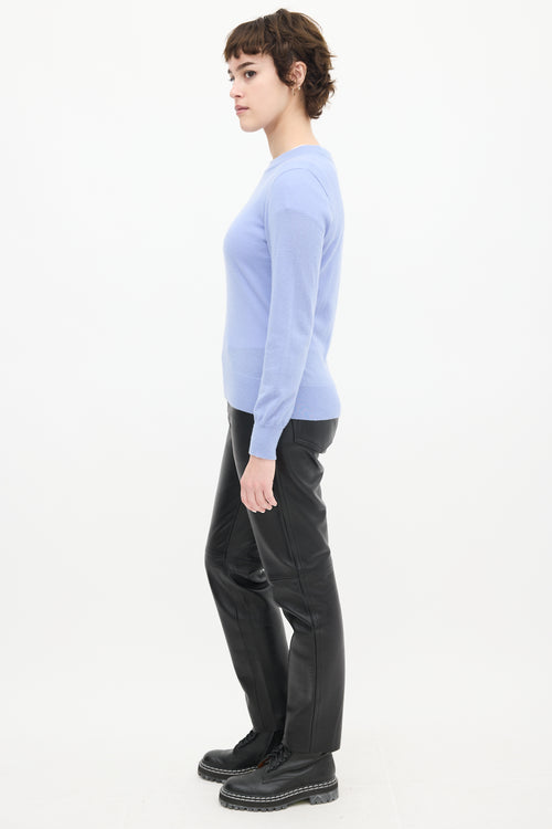 Zimmermann Blue Cashmere Round Neck Sweater