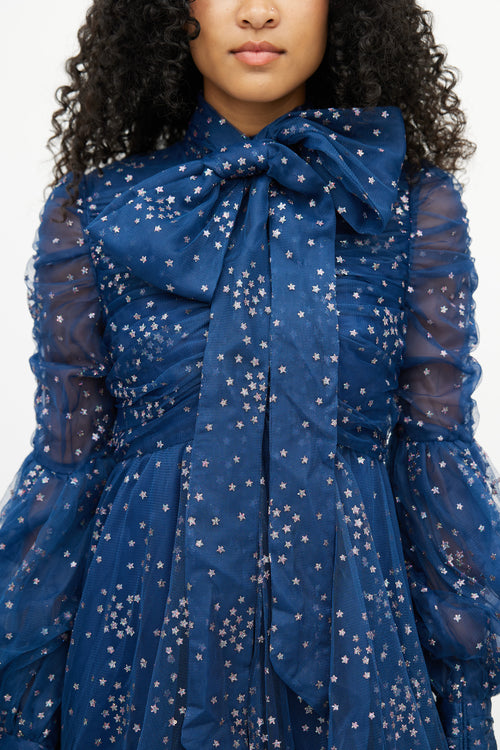 Zimmermann Blue Tulle Star Dress