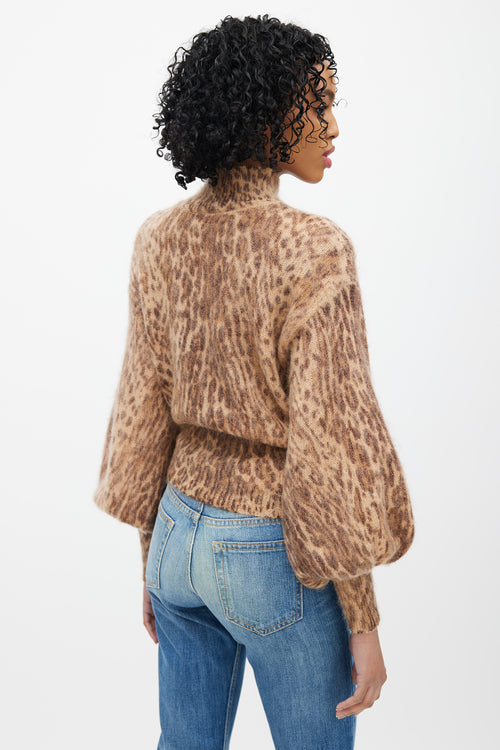 Zimmermann Brown Mohair Patterned Sweater
