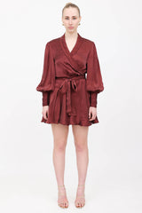 Zimmermann Silk Ruffled Wrap Dress