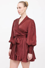 Zimmermann Silk Ruffled Wrap Dress