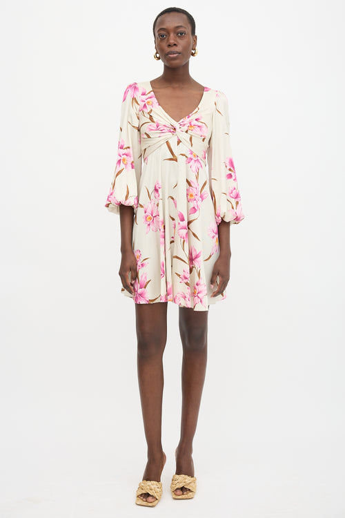 Zimmermann Corsage Knot Mini Dress