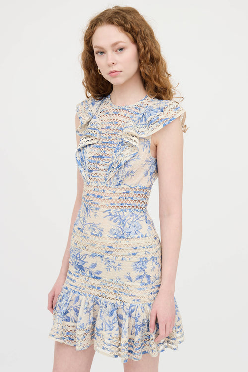 Zimmermann Floral Ruffle Panel Dress