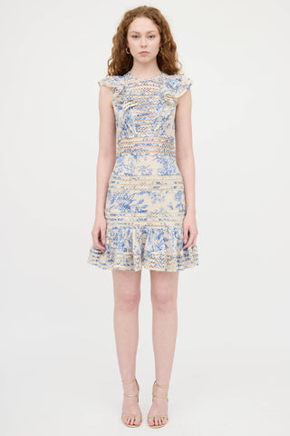 Floral Ruffle Panel Dress