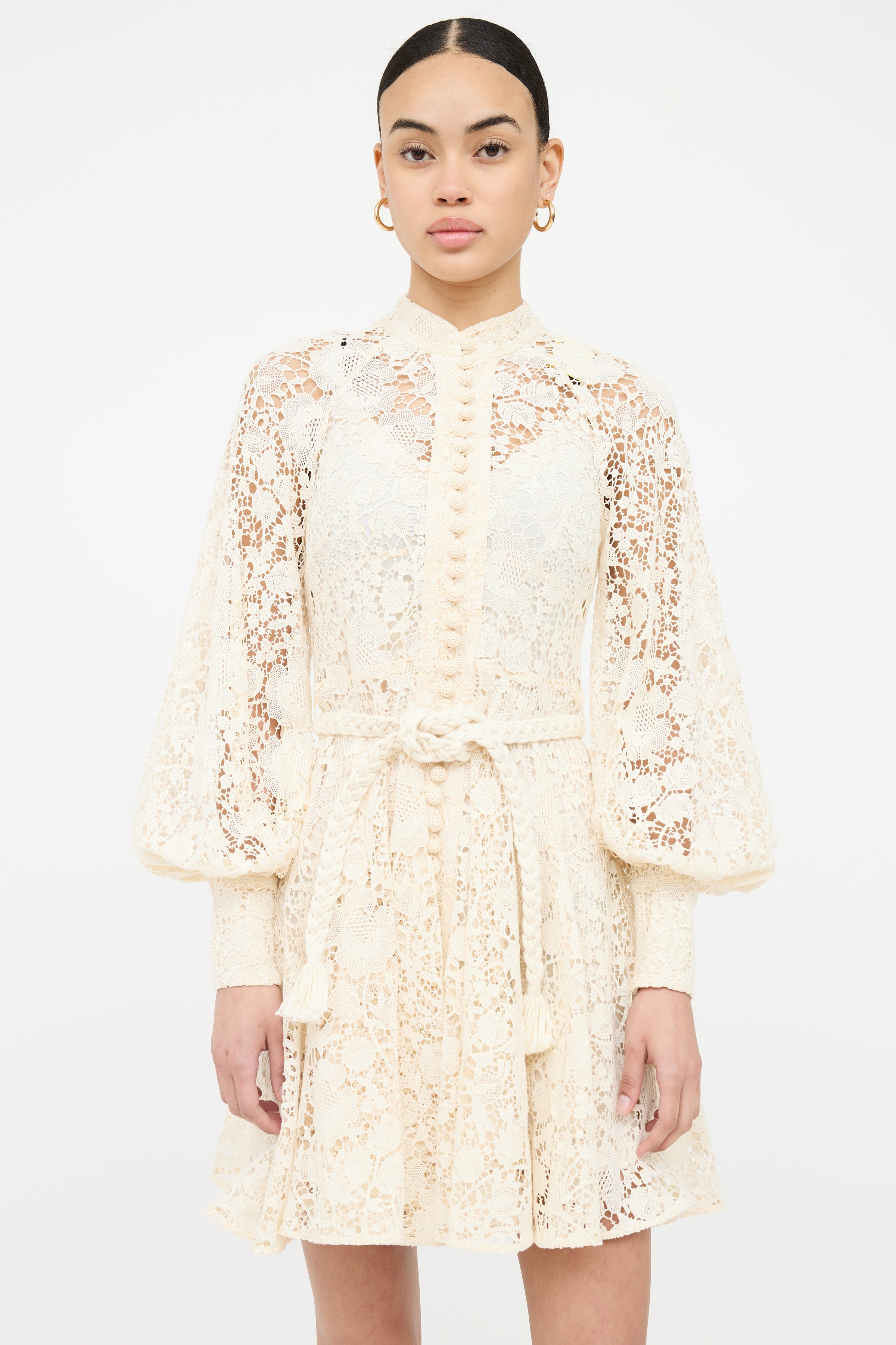 Zimmermann // Lace Button Up Cassia Dress VSP Consignment Zimmermann // Lace Button Up Cassia Dress VSP Consignment