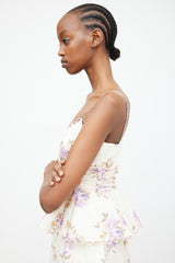 Zimmermann Cream & Purple Linen Rosa Set