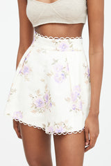 Zimmermann Cream & Purple Linen Rosa Set