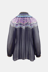 Zimmermann Crinkled Silk Floral Blouse