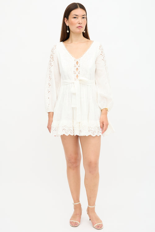 Zimmermann Eyelet Linen Helm Dress