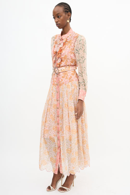 Zimmermann Floral Belted Dress