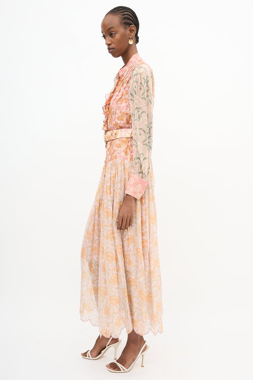 Zimmermann Floral Belted Dress