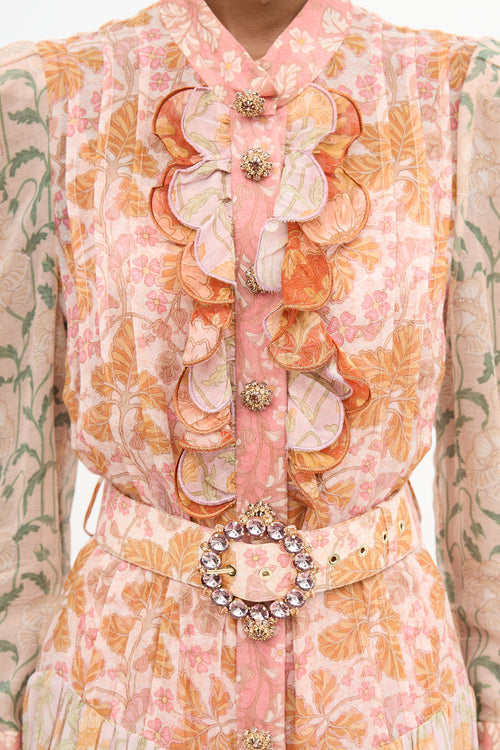 Zimmermann Floral Belted Dress