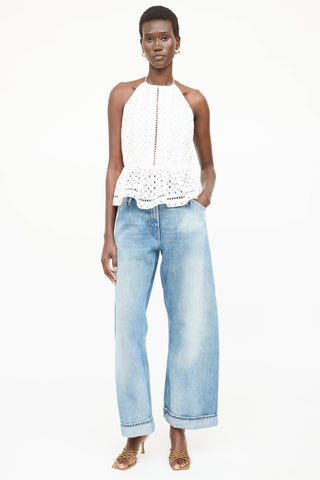 Zimmermann Floral Lace Halter Top