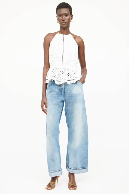 Zimmermann Floral Lace Halter Top